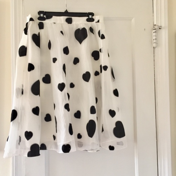 J. Crew Heart Print Organza Skirt - Picture 6 of 10